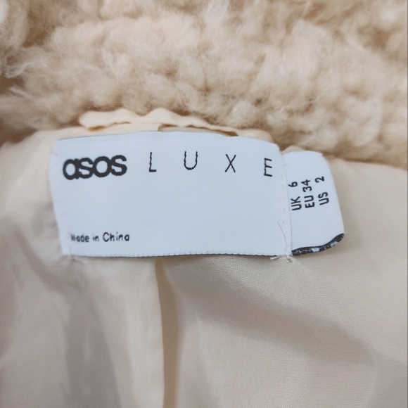 ASOS Luxe Teddy Maxi Coat - Picture 4 of 5